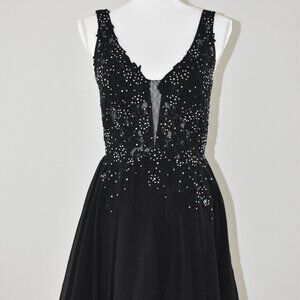 GB Black Sequin Dress - Size 7